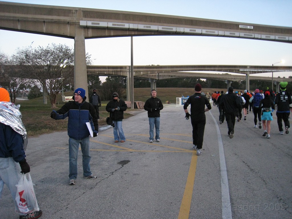 Disney 2010 D2 0180.jpg - January 9-11, 2010 Disney World Florida. Went to run the marathon. Sunday 5:40 AM start the race! Finish, go take a hot shower! Paul drove us over to Kennedy Space Center. Then buffet at Animal Kingdom for dinner!